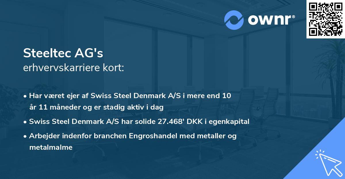 Steeltec AG's erhvervskarriere kort