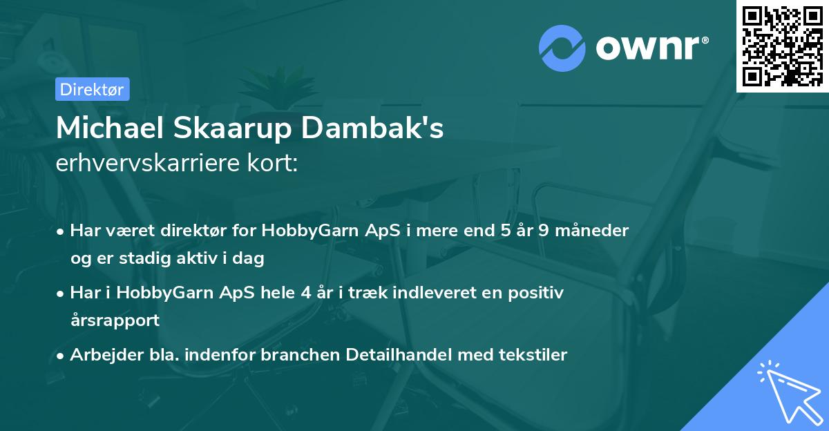 Michael Skaarup Dambak's erhvervskarriere kort