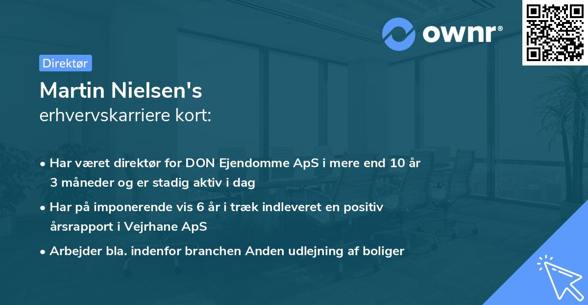 Martin Nielsen's erhvervskarriere kort