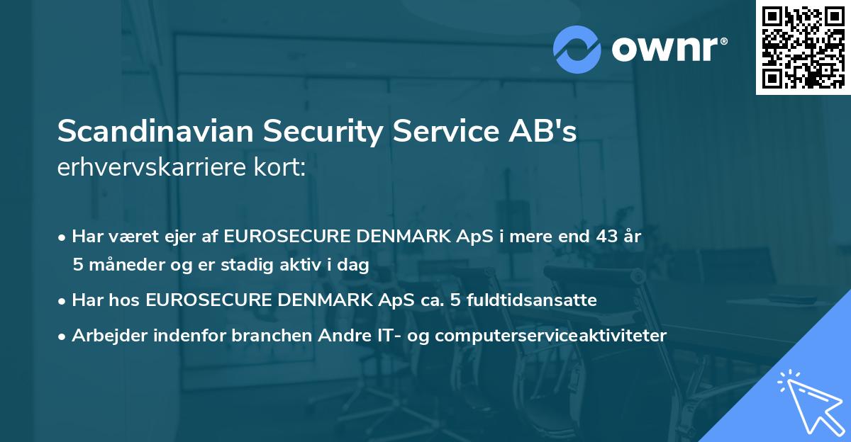 Scandinavian Security Service AB's erhvervskarriere kort