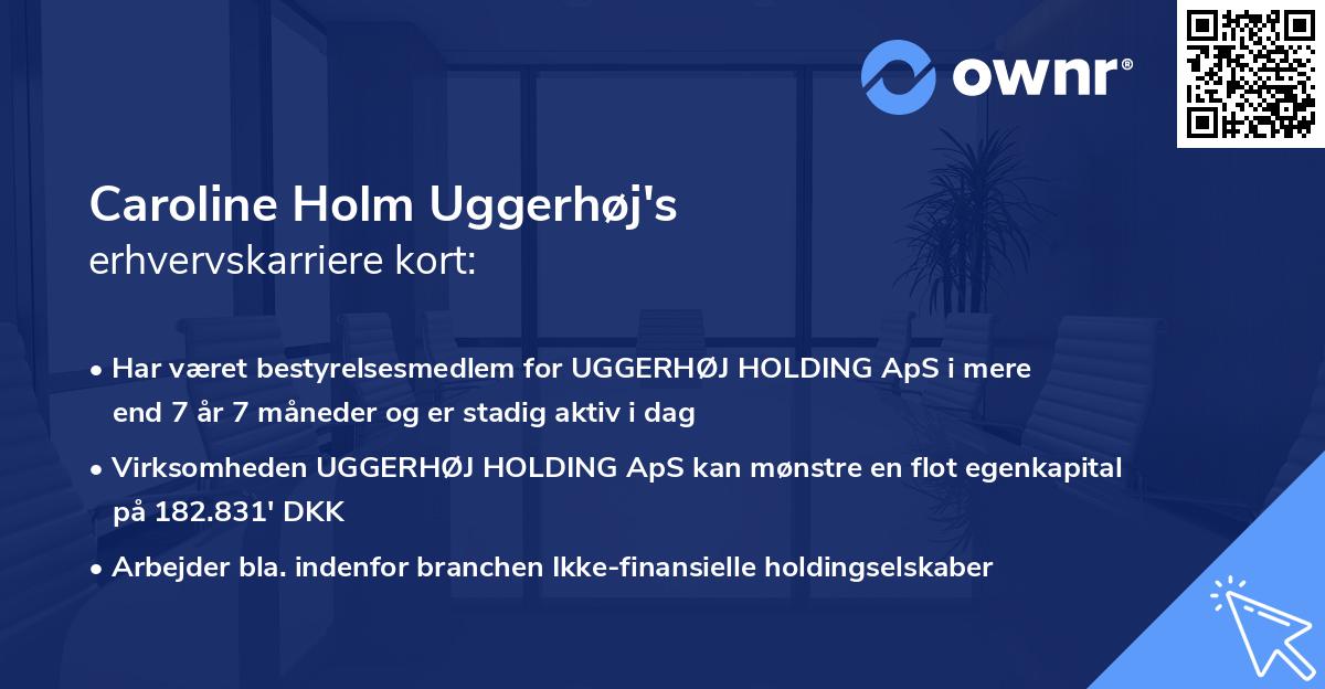 Caroline Holm Uggerhøj's erhvervskarriere kort