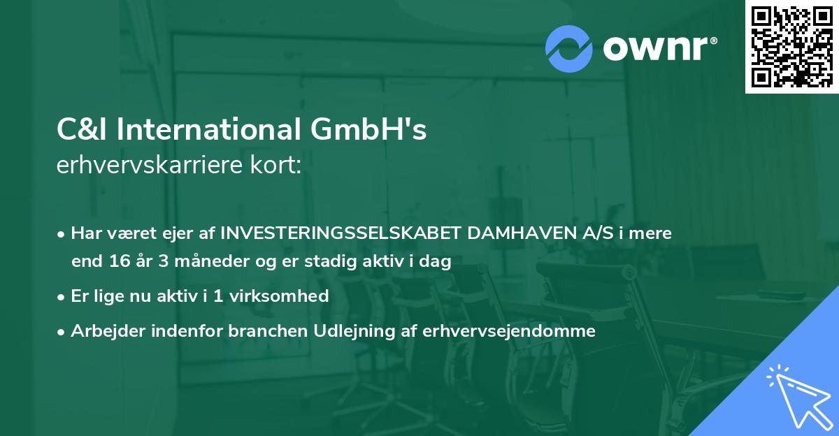 C&I International GmbH's erhvervskarriere kort