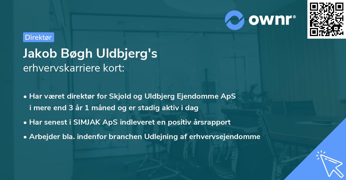 Jakob Bøgh Uldbjerg's erhvervskarriere kort