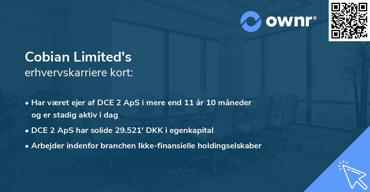 Cobian Limited's erhvervskarriere kort