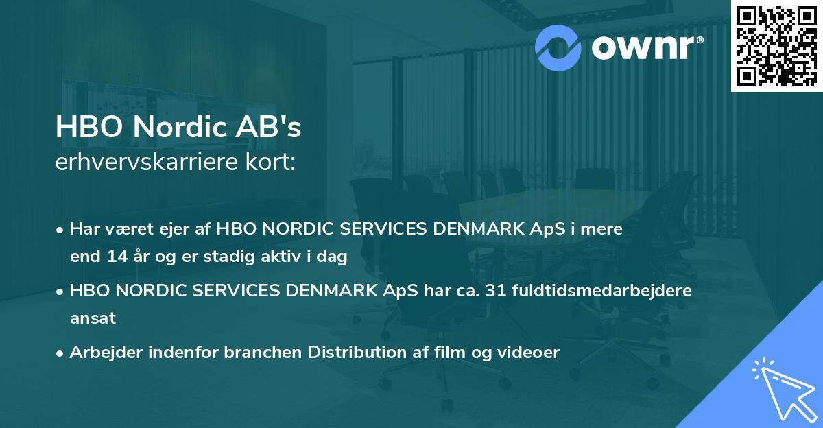 HBO Nordic AB's erhvervskarriere kort