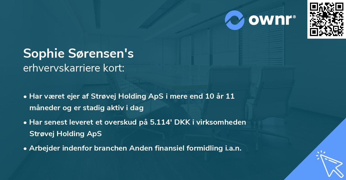 Sophie Sørensen's erhvervskarriere kort