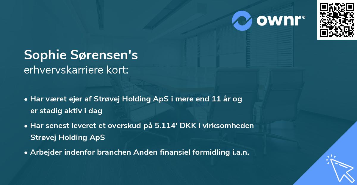 Sophie Sørensen's erhvervskarriere kort
