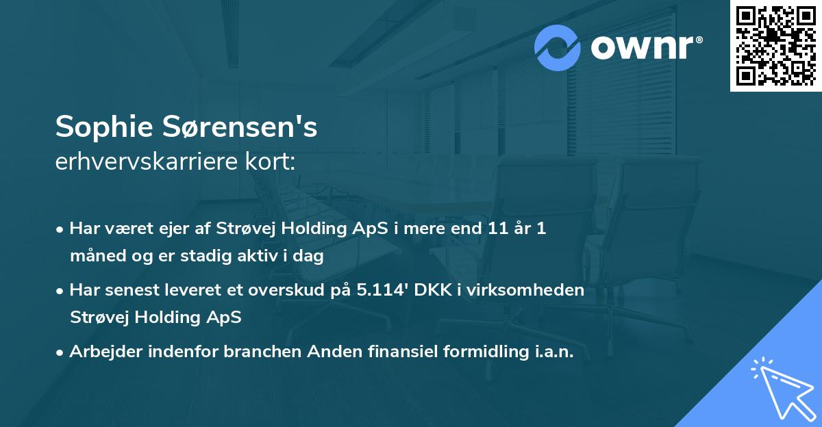 Sophie Sørensen's erhvervskarriere kort