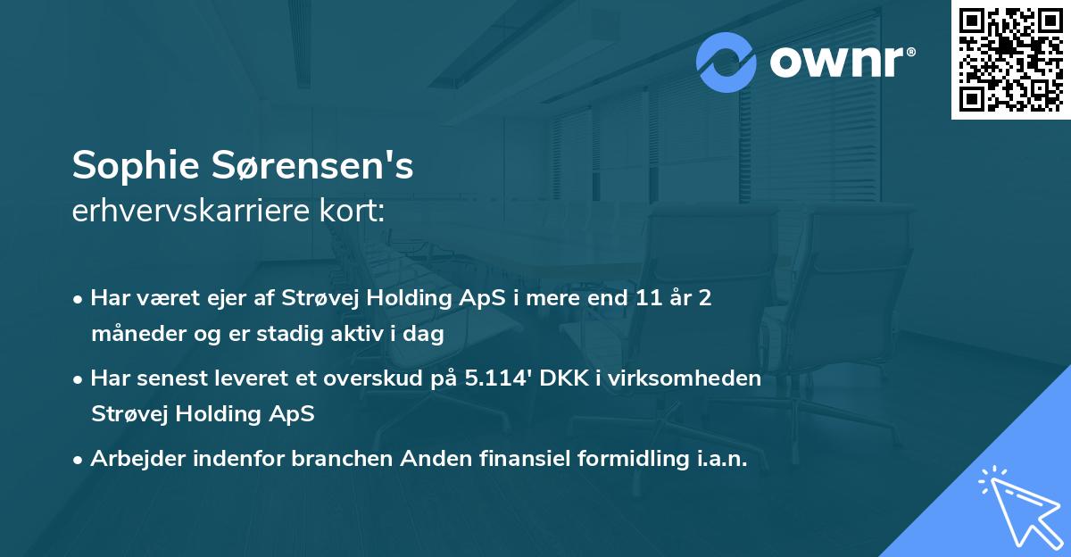 Sophie Sørensen's erhvervskarriere kort