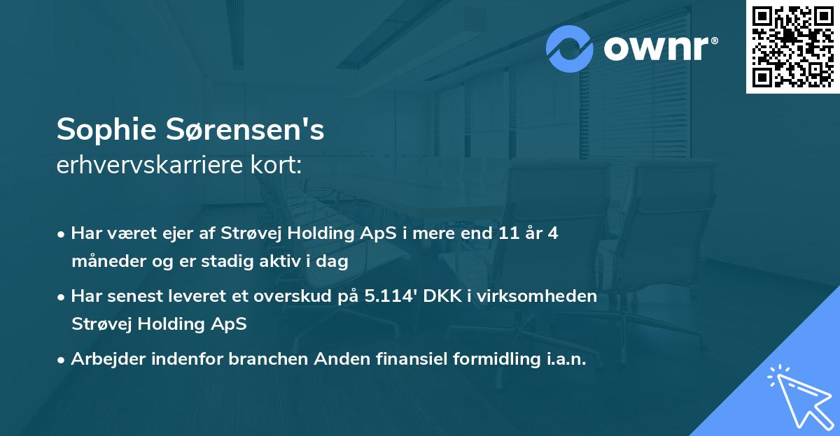 Sophie Sørensen's erhvervskarriere kort