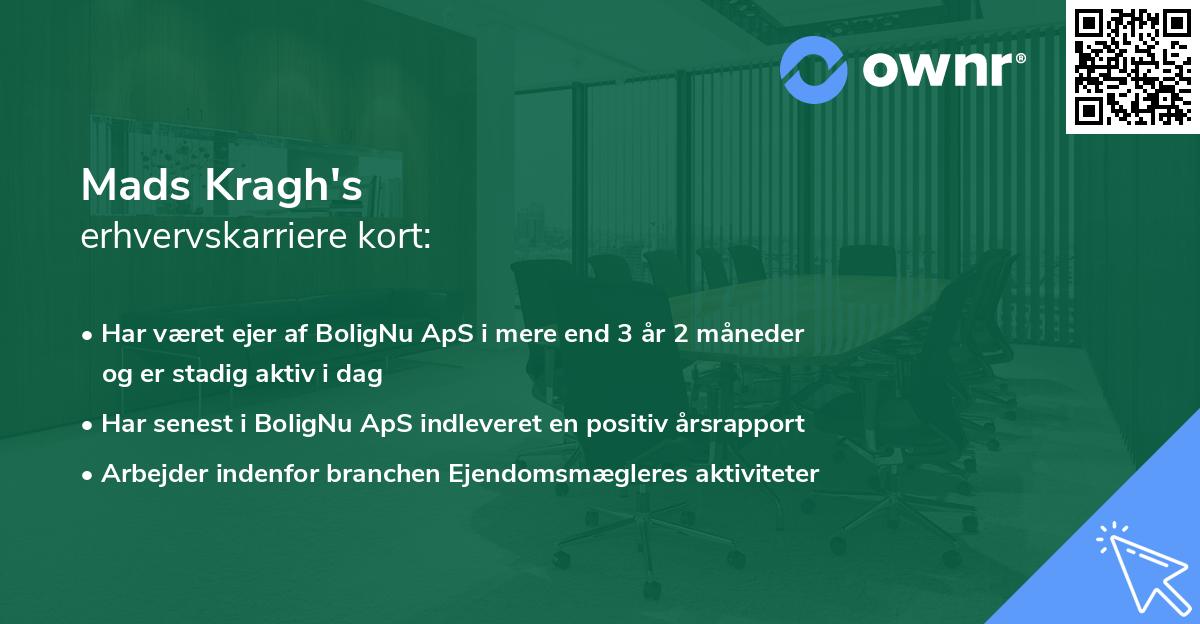 Mads Kragh's erhvervskarriere kort