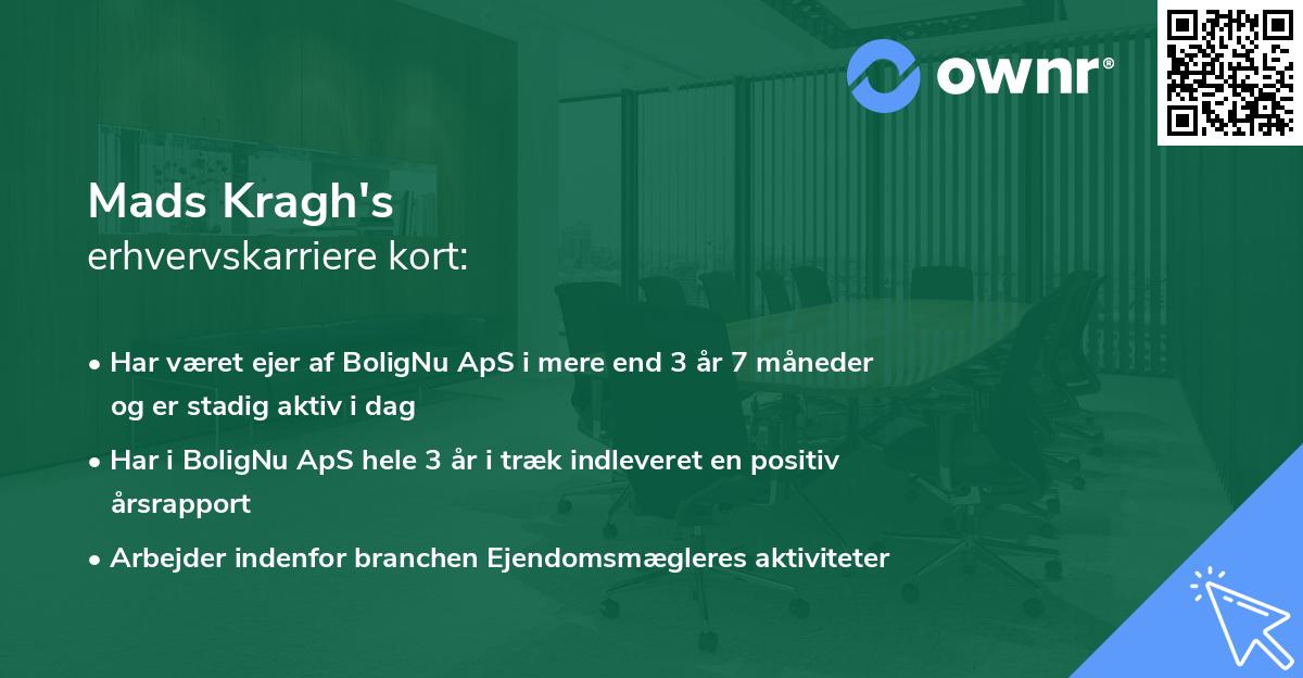 Mads Kragh's erhvervskarriere kort