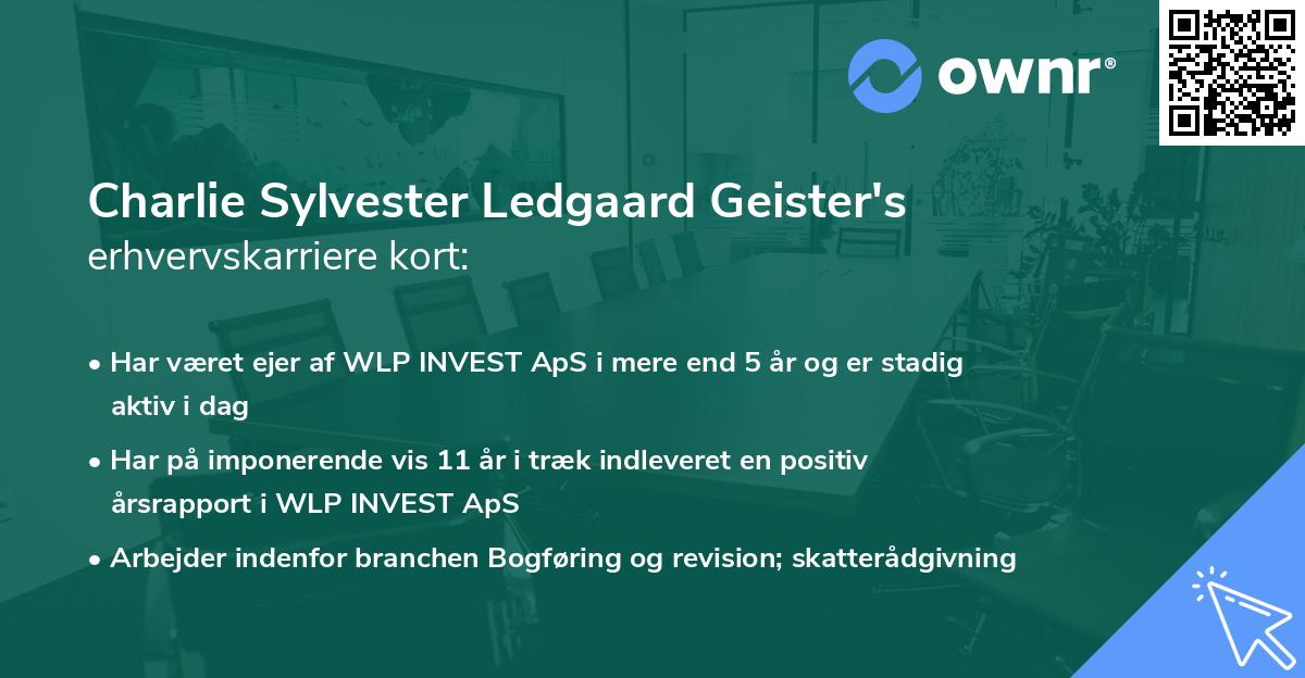 Charlie Sylvester Ledgaard Geister's erhvervskarriere kort