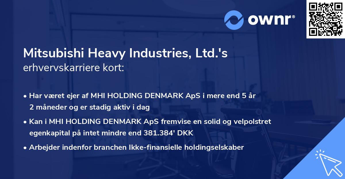 Mitsubishi Heavy Industries, Ltd.'s erhvervskarriere kort