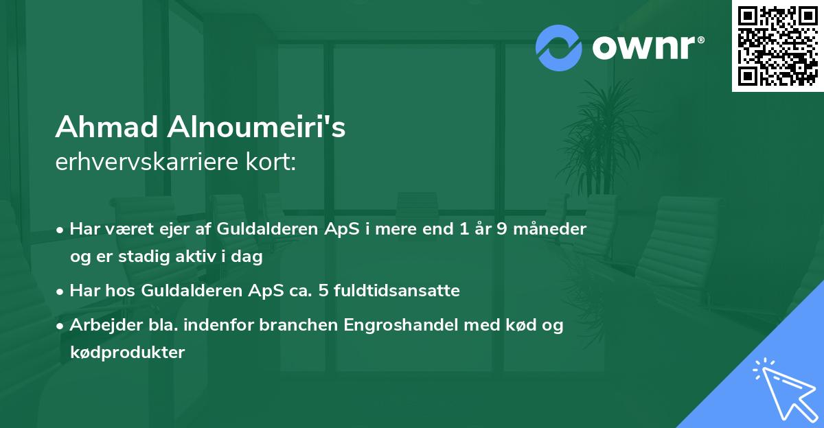 Ahmad Alnoumeiri's erhvervskarriere kort