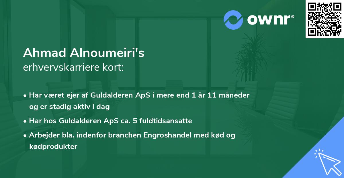 Ahmad Alnoumeiri's erhvervskarriere kort