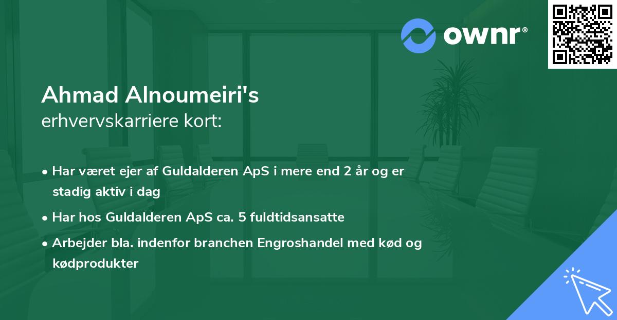 Ahmad Alnoumeiri's erhvervskarriere kort