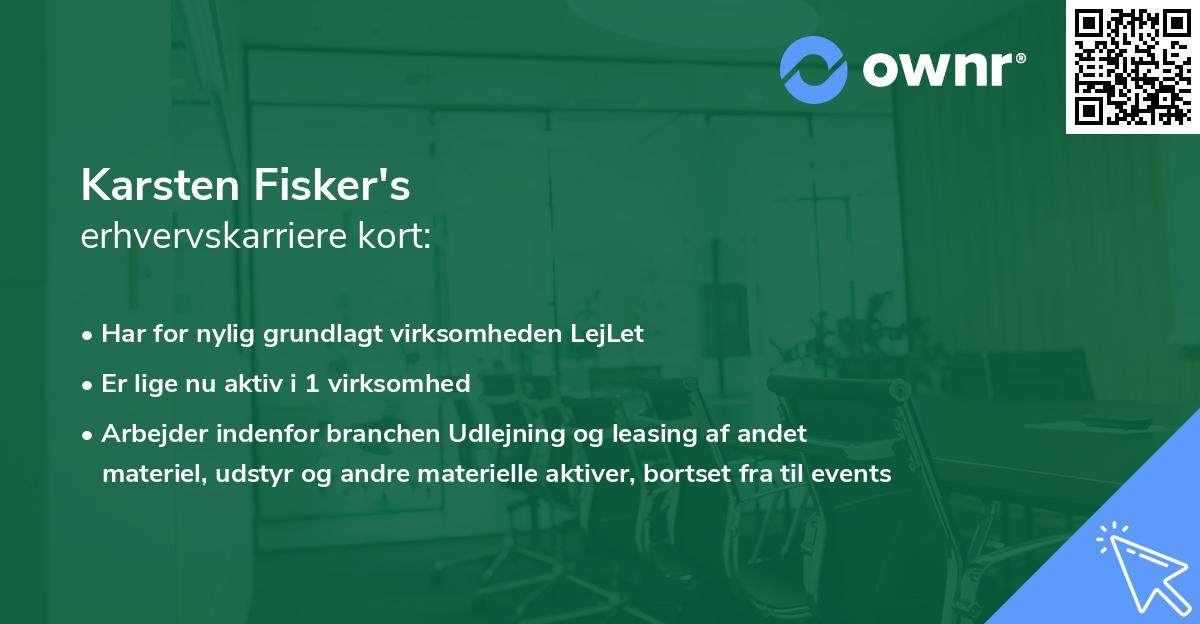 Karsten Fisker's erhvervskarriere kort