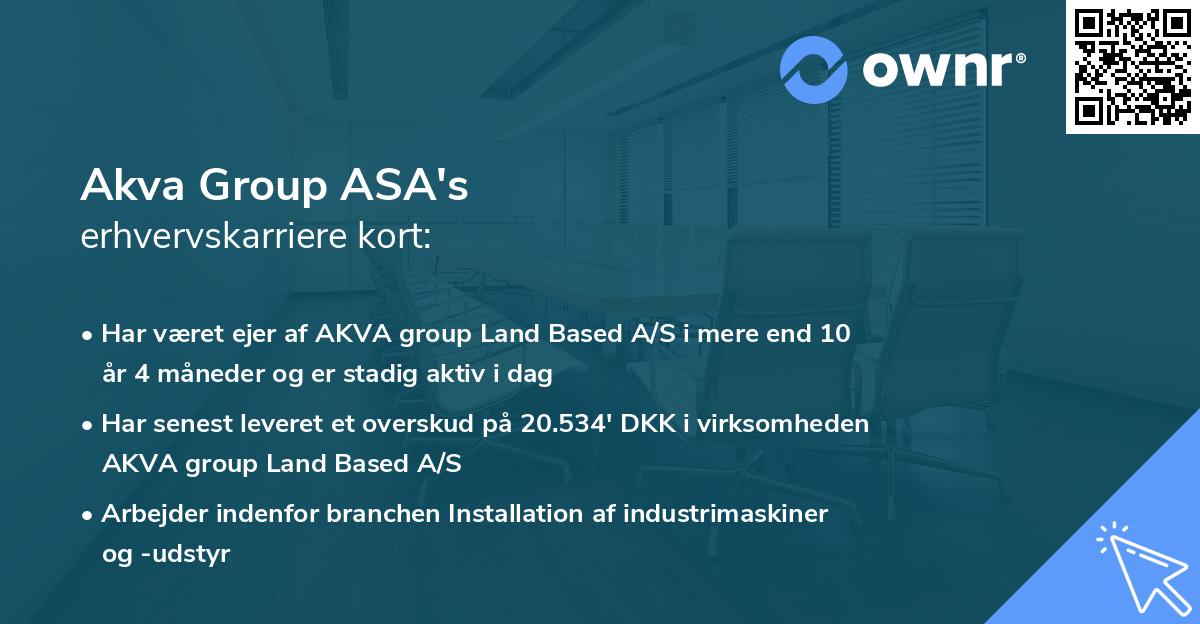 Akva Group ASA's erhvervskarriere kort