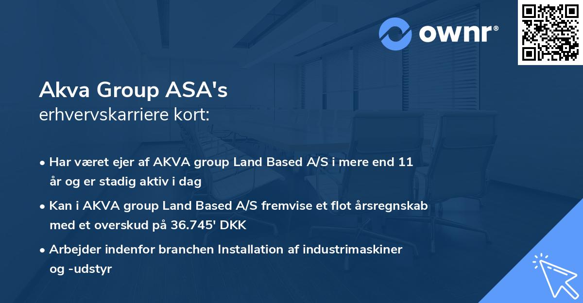 Akva Group ASA's erhvervskarriere kort