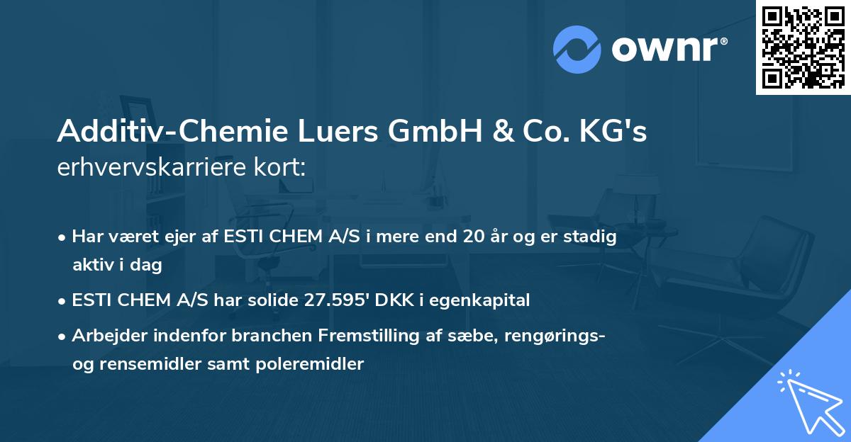Additiv-Chemie Luers GmbH & Co. KG's erhvervskarriere kort
