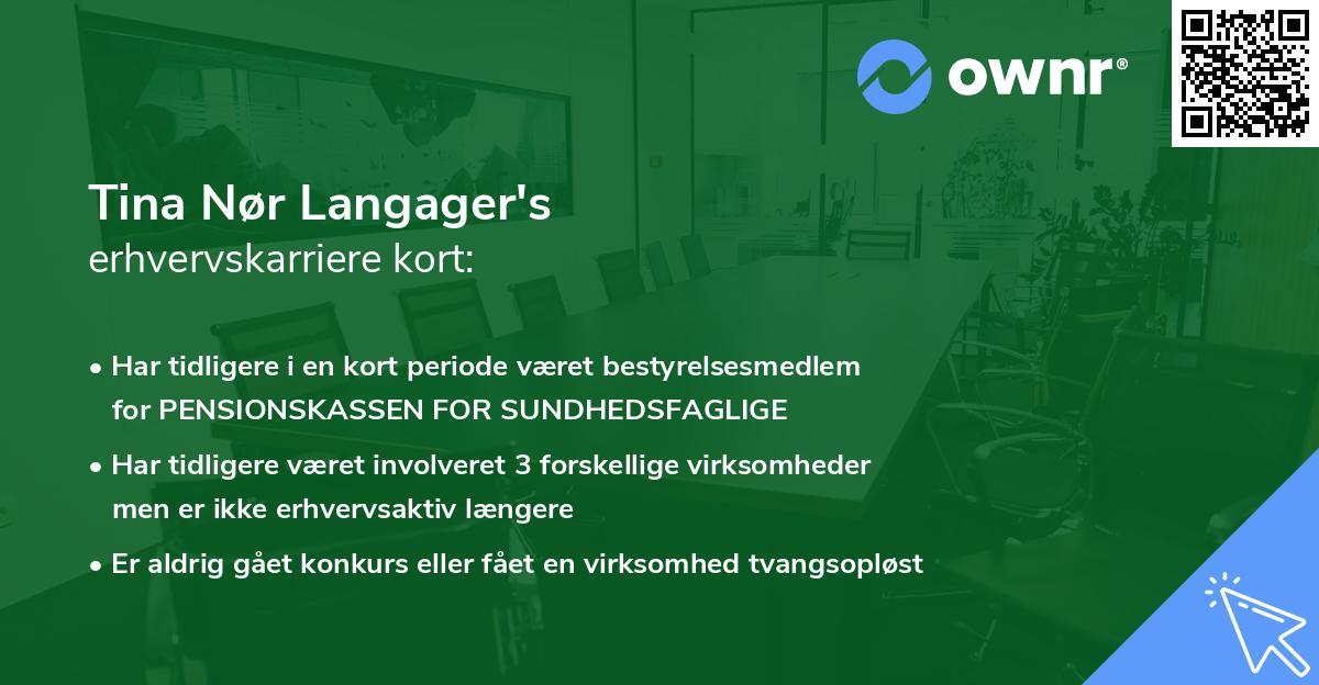 Tina Nør Langager's erhvervskarriere kort