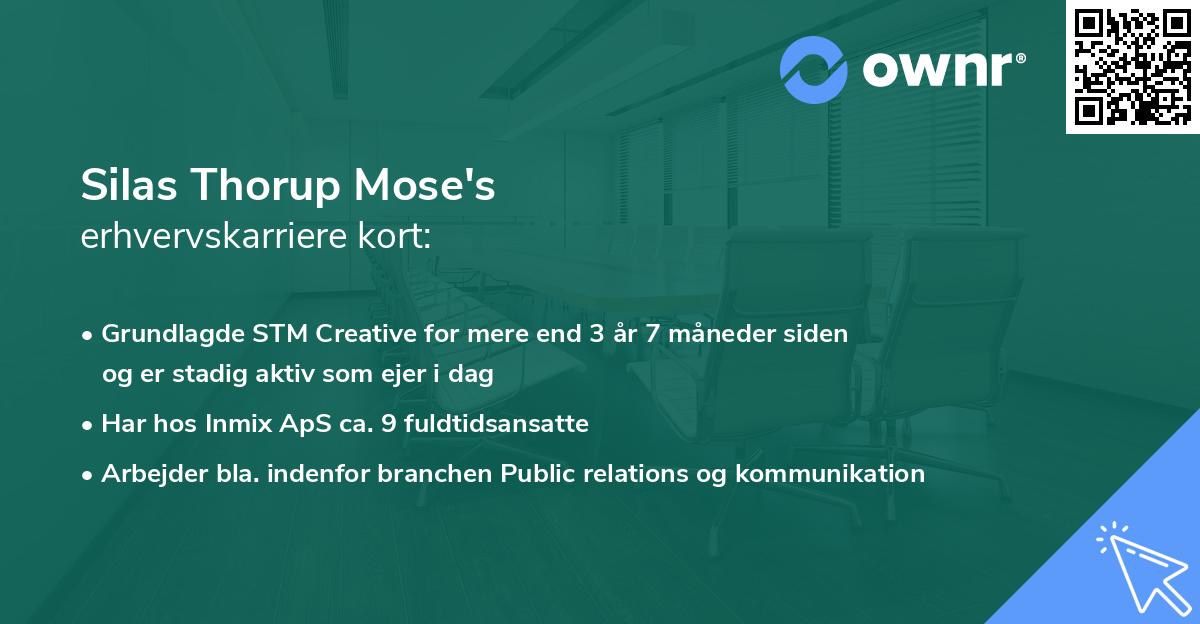 Silas Thorup Mose's erhvervskarriere kort