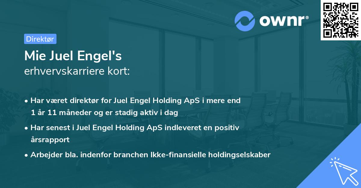 Mie Juel Engel's erhvervskarriere kort