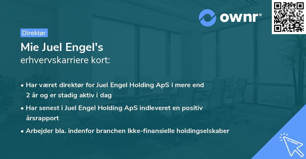Mie Juel Engel's erhvervskarriere kort