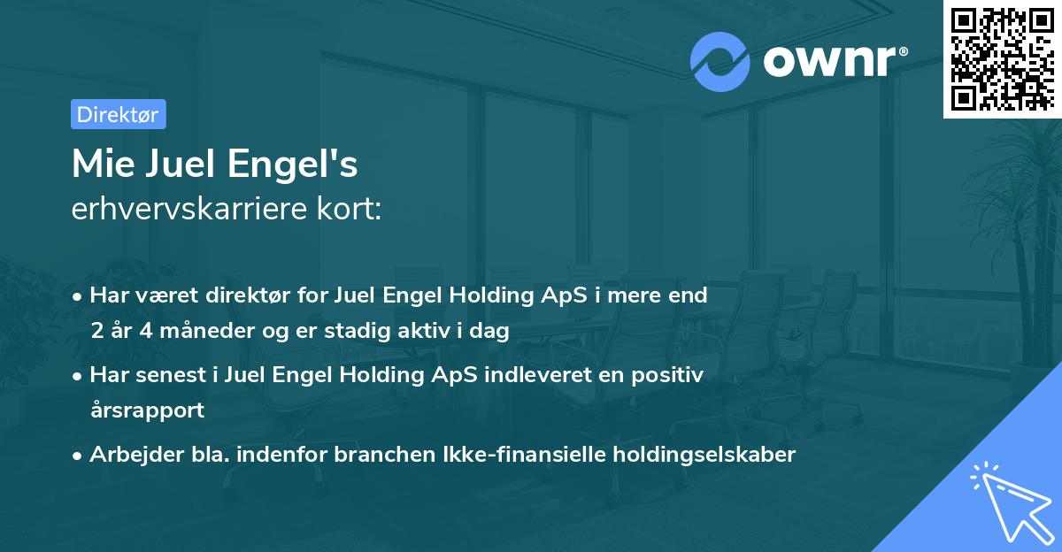 Mie Juel Engel's erhvervskarriere kort