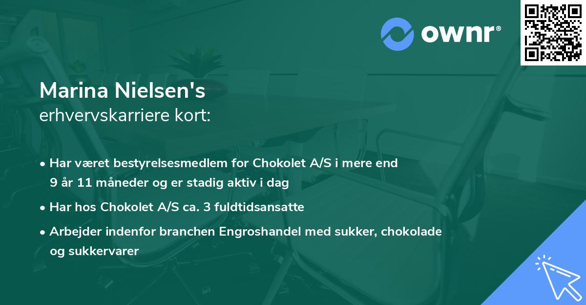 Marina Nielsen's erhvervskarriere kort