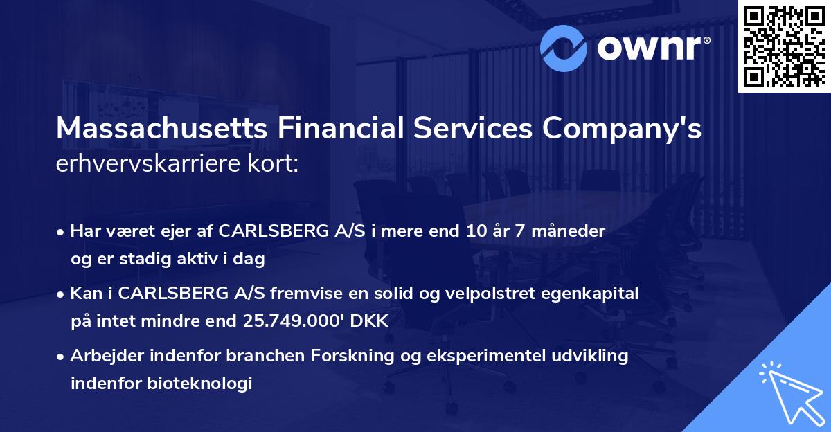 Massachusetts Financial Services Company's erhvervskarriere kort