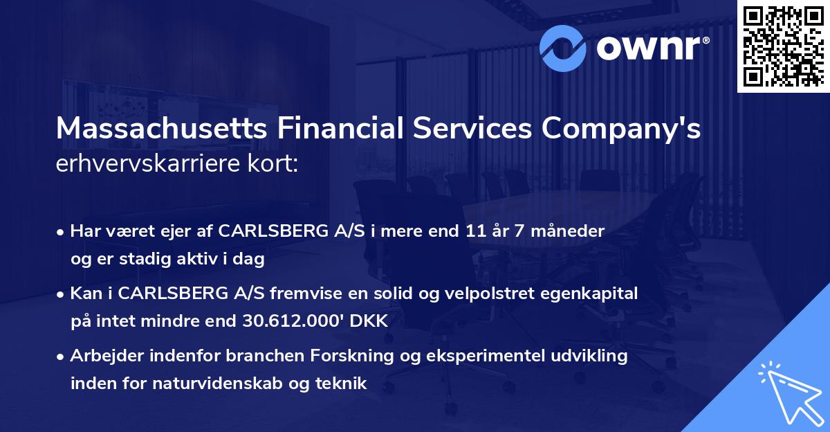 Massachusetts Financial Services Company's erhvervskarriere kort