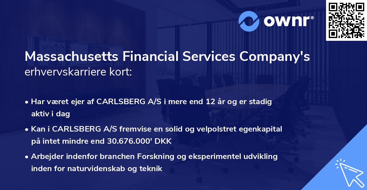 Massachusetts Financial Services Company's erhvervskarriere kort