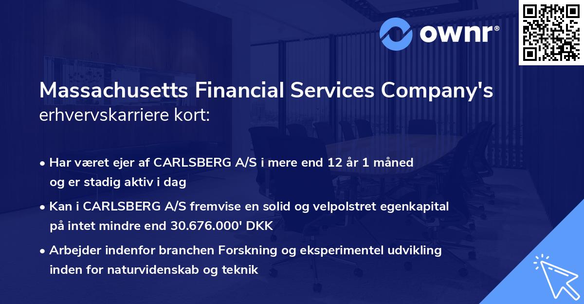 Massachusetts Financial Services Company's erhvervskarriere kort