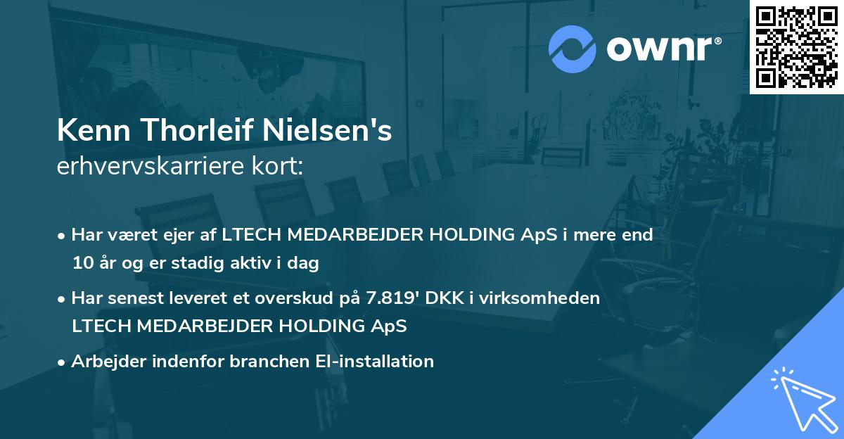 Kenn Thorleif Nielsen's erhvervskarriere kort