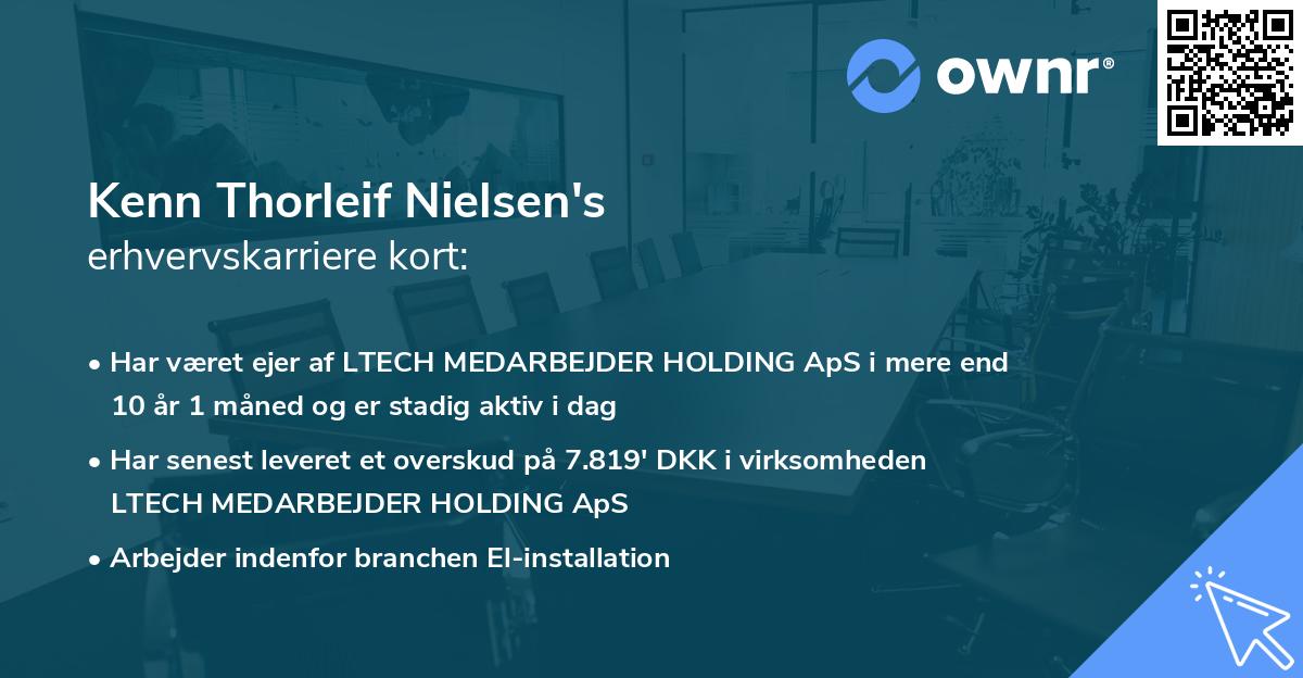 Kenn Thorleif Nielsen's erhvervskarriere kort