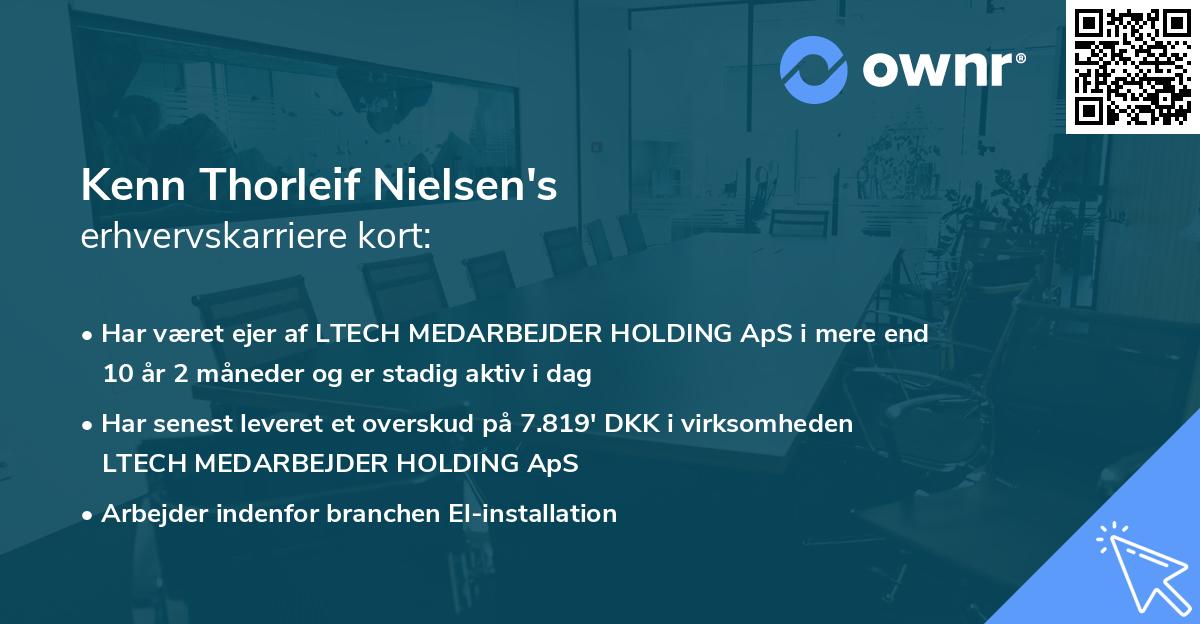 Kenn Thorleif Nielsen's erhvervskarriere kort