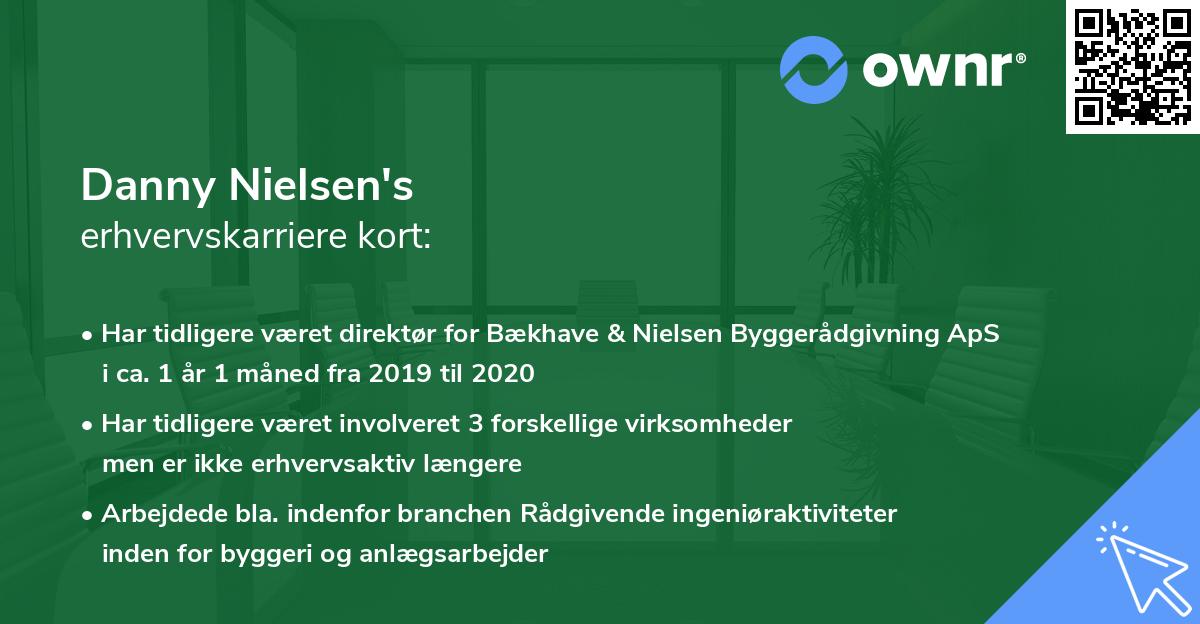 Danny Nielsen's erhvervskarriere kort
