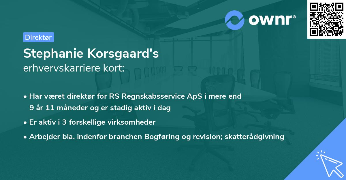 Stephanie Korsgaard's erhvervskarriere kort