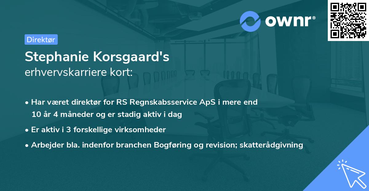 Stephanie Korsgaard's erhvervskarriere kort