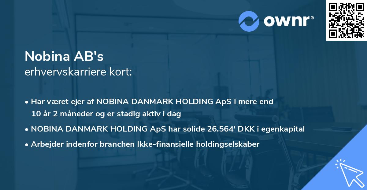 Nobina AB's erhvervskarriere kort