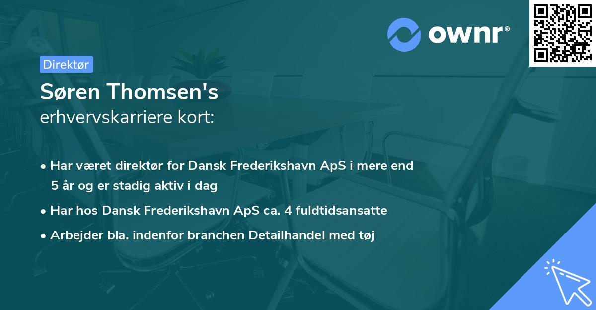 Søren Thomsen's erhvervskarriere kort