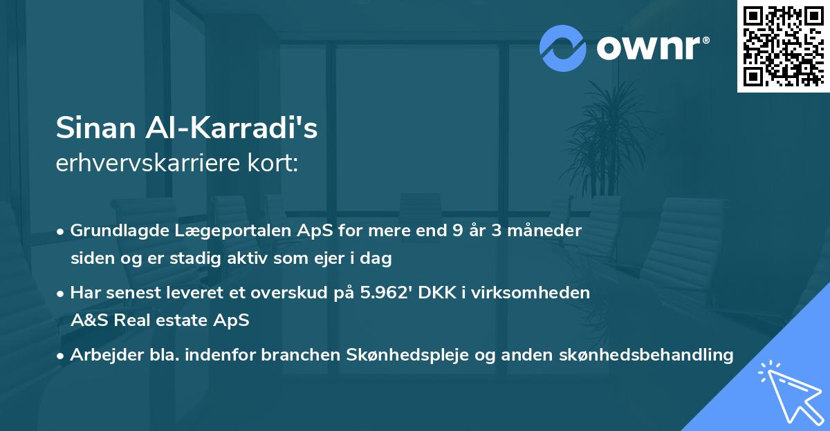 Sinan Al-Karradi's erhvervskarriere kort