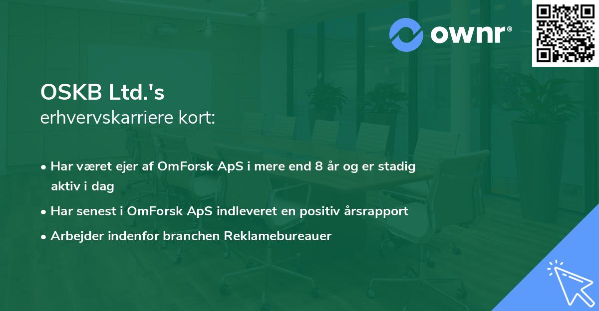 OSKB Ltd.'s erhvervskarriere kort