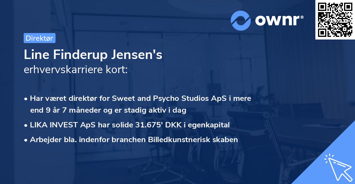 Line Finderup Jensen's erhvervskarriere kort