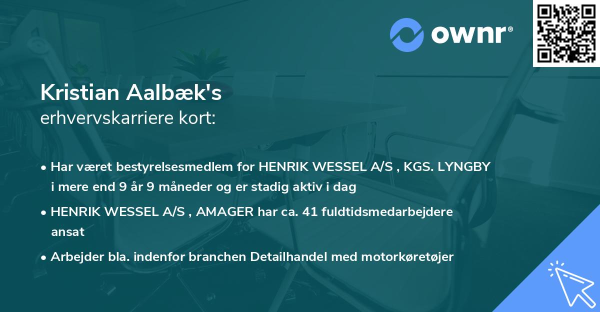 Kristian Aalbæk's erhvervskarriere kort