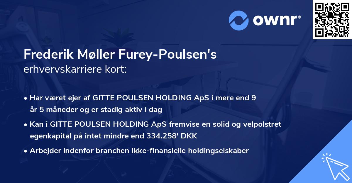 Frederik Møller Furey-Poulsen's erhvervskarriere kort