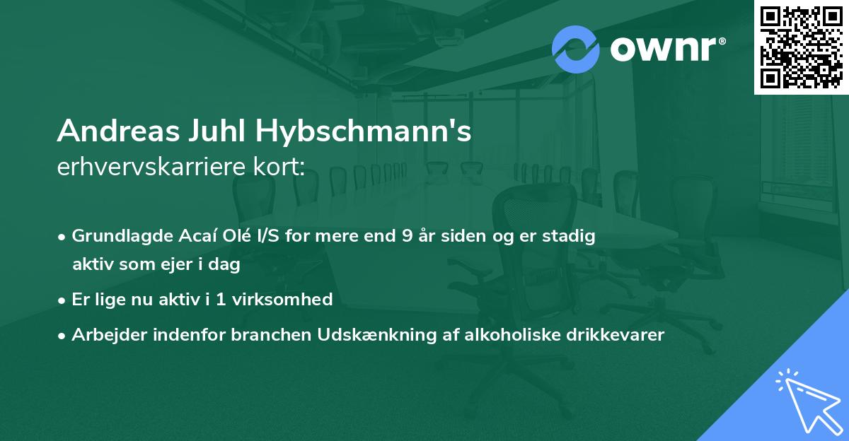 Andreas Juhl Hybschmann's erhvervskarriere kort