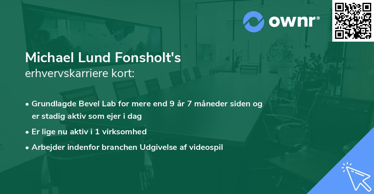 Michael Lund Fonsholt's erhvervskarriere kort